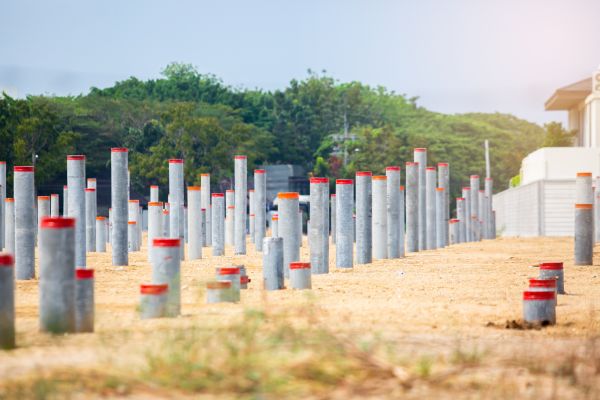 Concrete Pile Installation in Mansfield