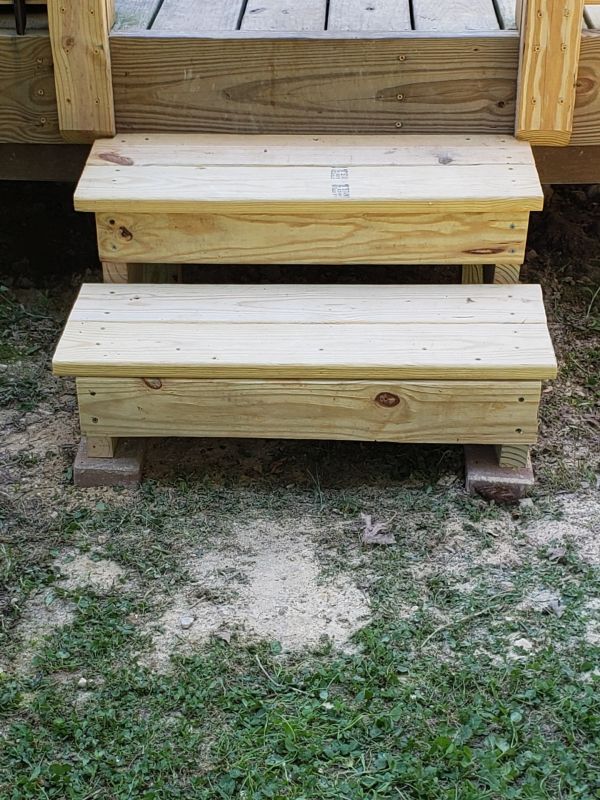 Backyard Steps Installation